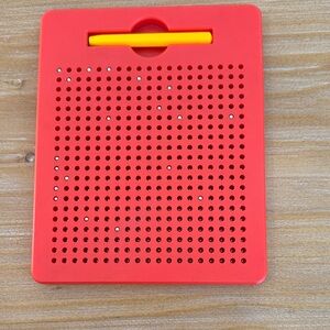 Red Magnetic Drawing Board with Yellow Stylus